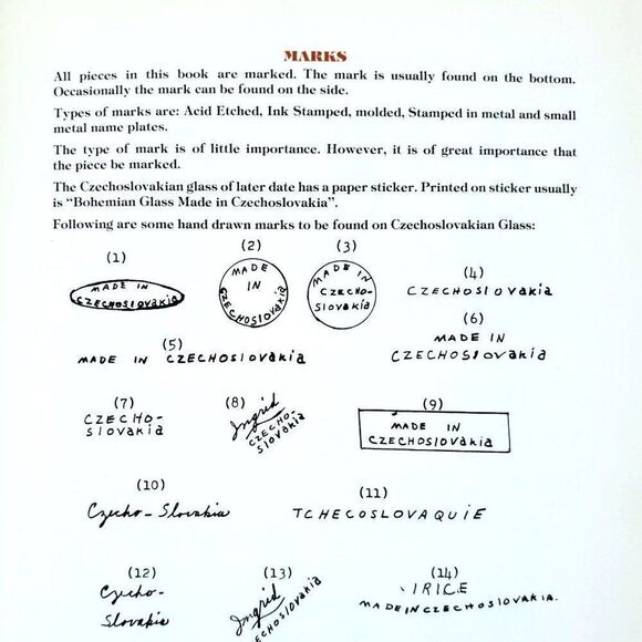 Made in Czechoslovakia Ruth Forsythe 1982 Price Guide Glass Porcelain 1986 - Picture 6 of 13